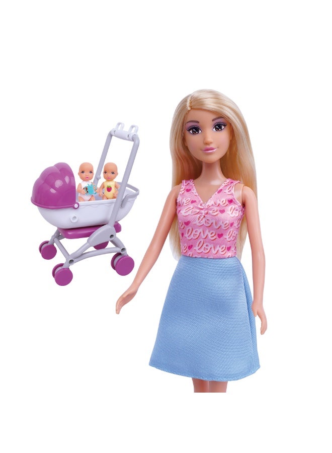Mira Doll with Baby Care Set Playset – 11.5 Inch Fashion Doll Baby Care Series with Baby Doll, Crib, Baby Table & Baby Supplies | Girls Toys 3+ - Image 3
